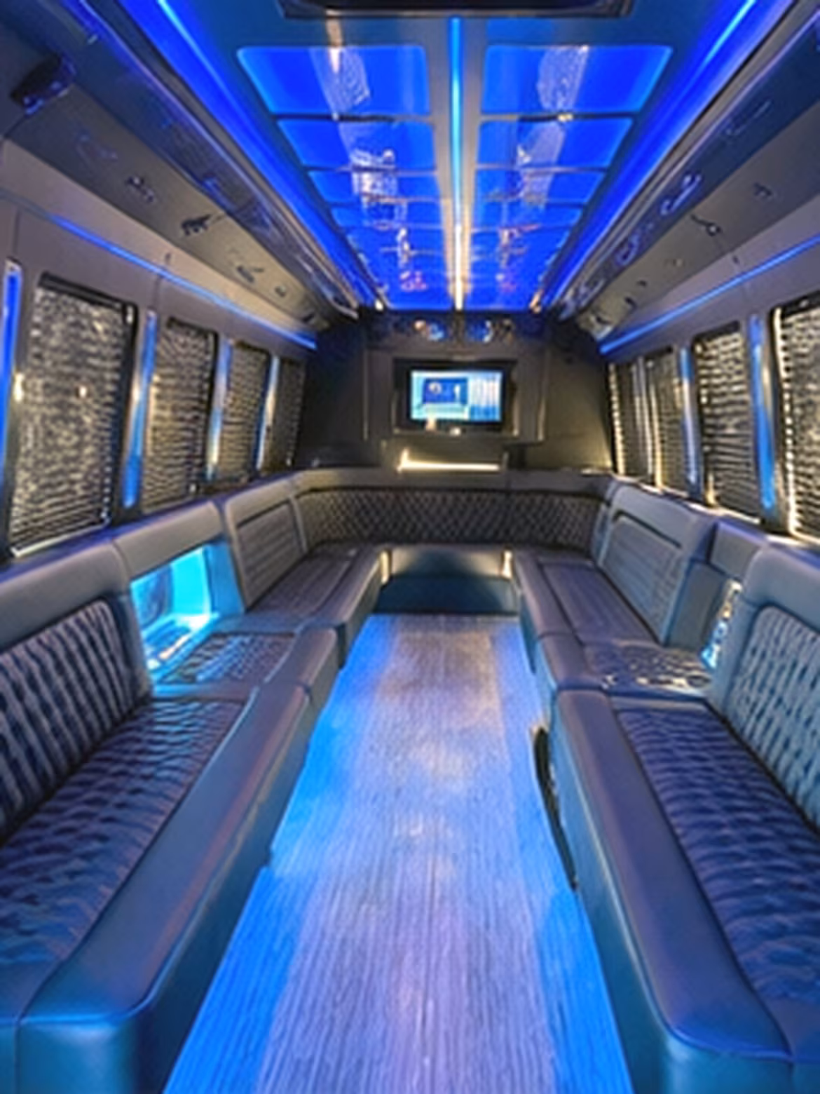 Memphis Sporting Event Transportation party bus interior