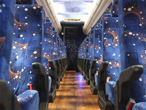 Chattanooga 50 passenger Charter Bus Interior
