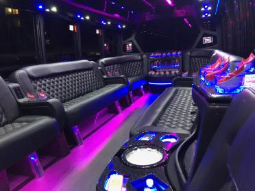 Hendersonville 15 Passenger Party Bus Interior