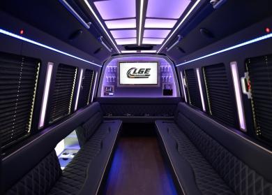 Collierville 18 Passenger Limo Bus Interior