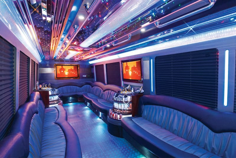 Hendersonville 20 Passenger Party Bus Interior