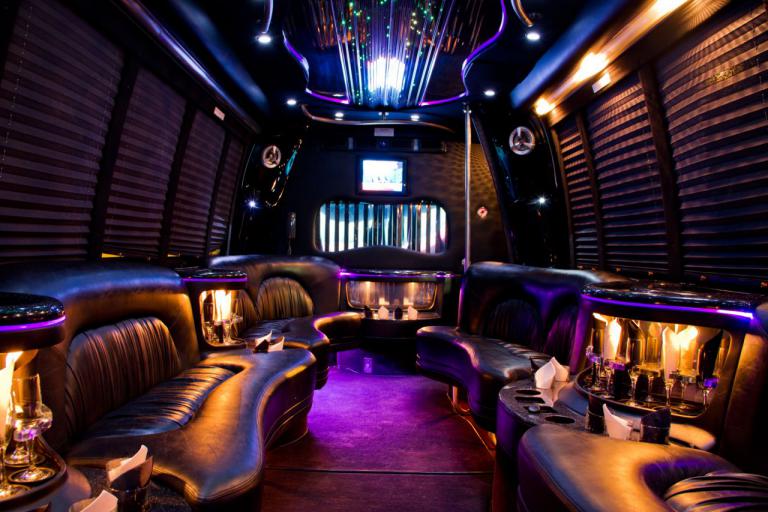 Hendersonville 22 Passenger Party Bus Interior