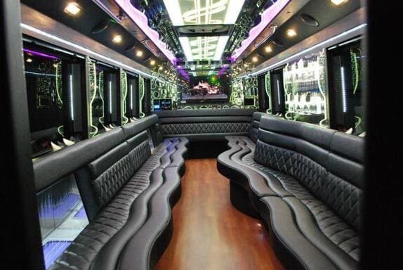 Hendersonville 25 Passenger Limo bus Interior