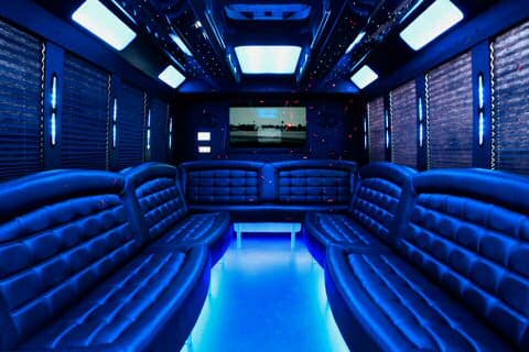 Knoxville 36 Passenger Party Bus Interior