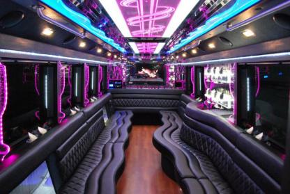 Hendersonville 50 Passenger Party Bus Interior